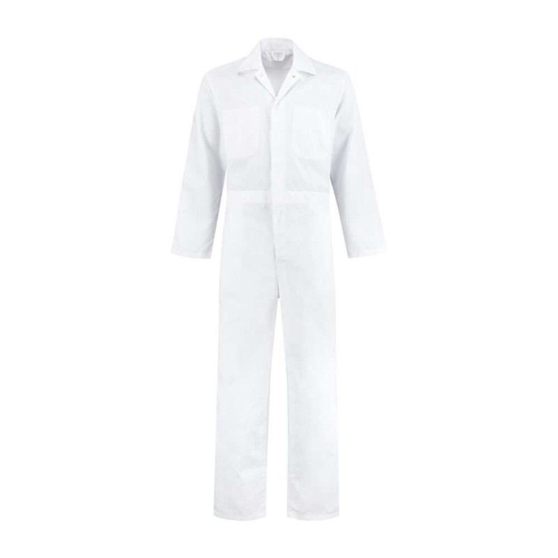 Food overall polyester/katoen wit