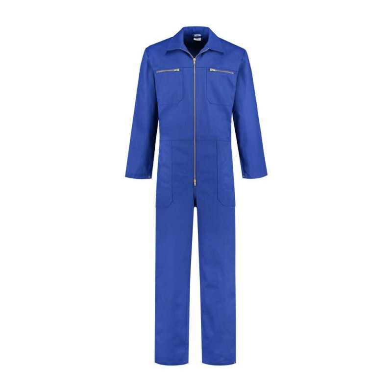 Kinderoverall katoen korenblauw