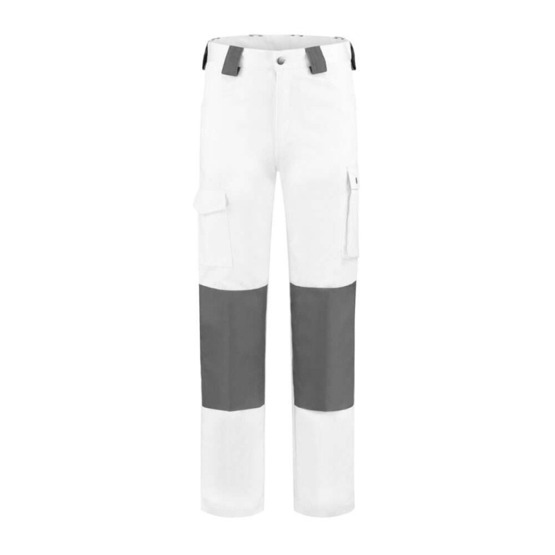 Werkbroek katoen/polyester wit/grijs