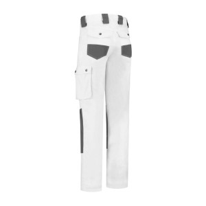 Werkbroek katoen/polyester wit/grijs