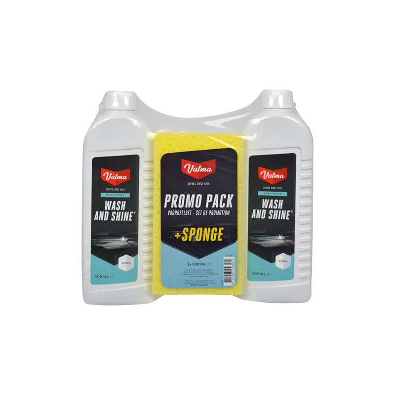 Valma Wash and Shine met spons 2 x 500ml