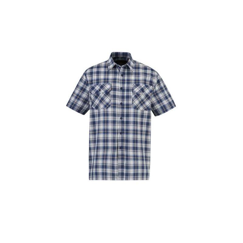 Blouse katoen korte mouw Farsund blauw