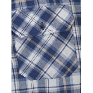 Blouse katoen korte mouw Farsund blauw