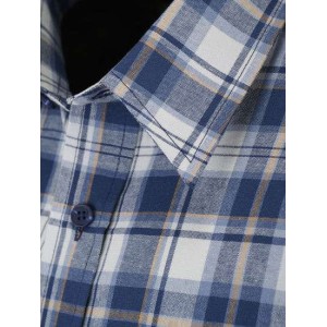 Blouse katoen korte mouw Farsund blauw