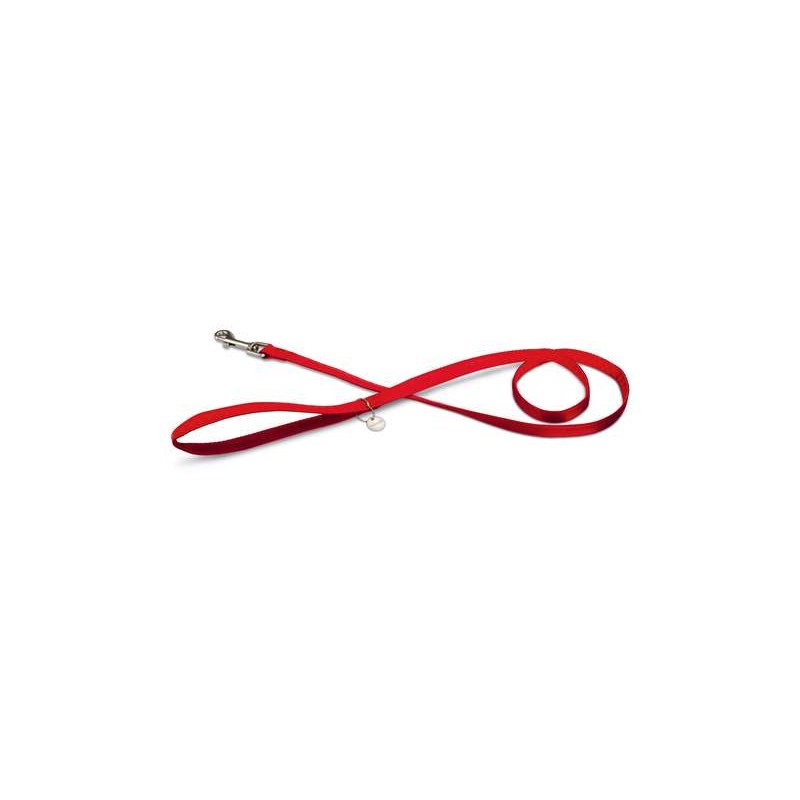 Hondenriem Mac Leather rood 120 cm x 25 mm