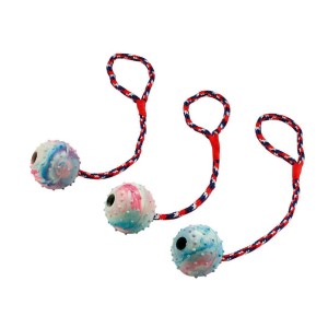 Honden speelbal aan koord 30 cm