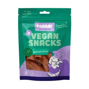 Braaaf Vegan hondensnack Rode Biet Stick 6 cm