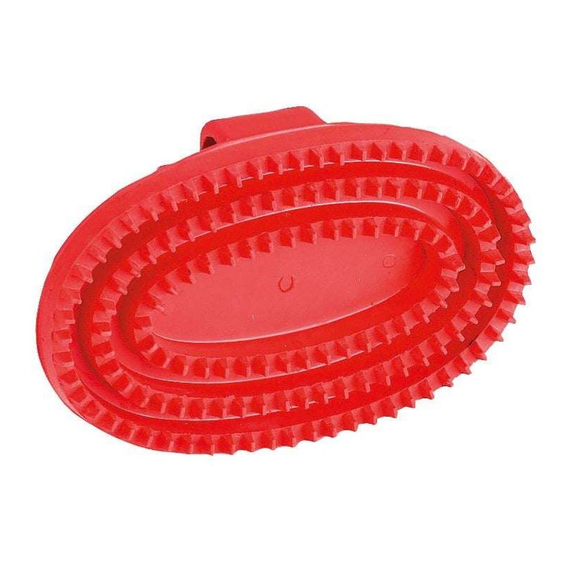 Kinder rosborstel ovaal rood met bandje