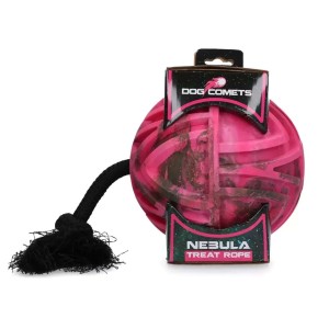 Hondenspeeltje Dog Comets nebula treat rope roze