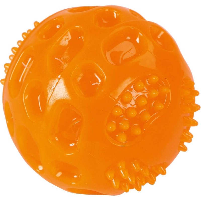 Hondenspeelbal ToyFastic met piepgeluid oranje Ø7,5cm