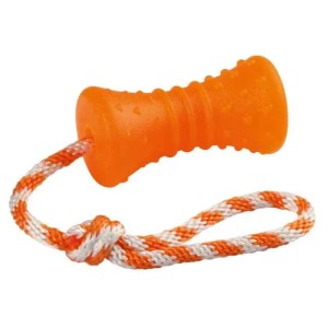 Hondenspeeltje ToyFastic bot aan touw oranje 12,5 x Ø7cm