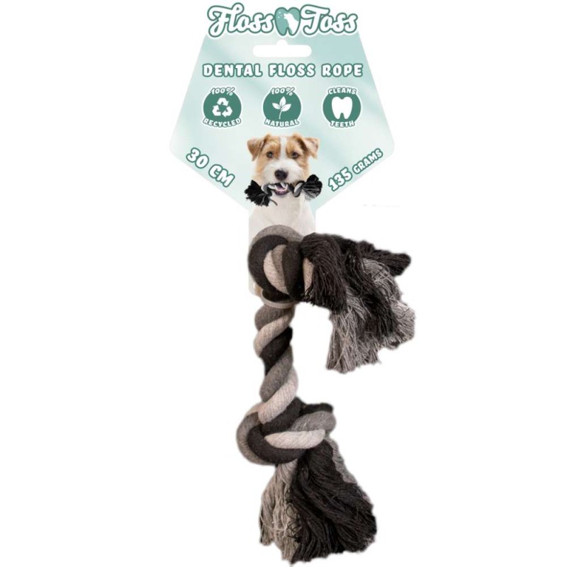 Floss Toss dental rope 2 knopen 30 cm