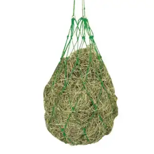 Hooinet nylon met ringen 50x30 cm groen