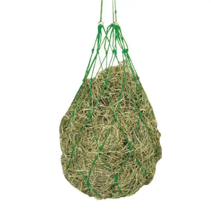 Hooinet nylon met ringen 50x30 cm groen