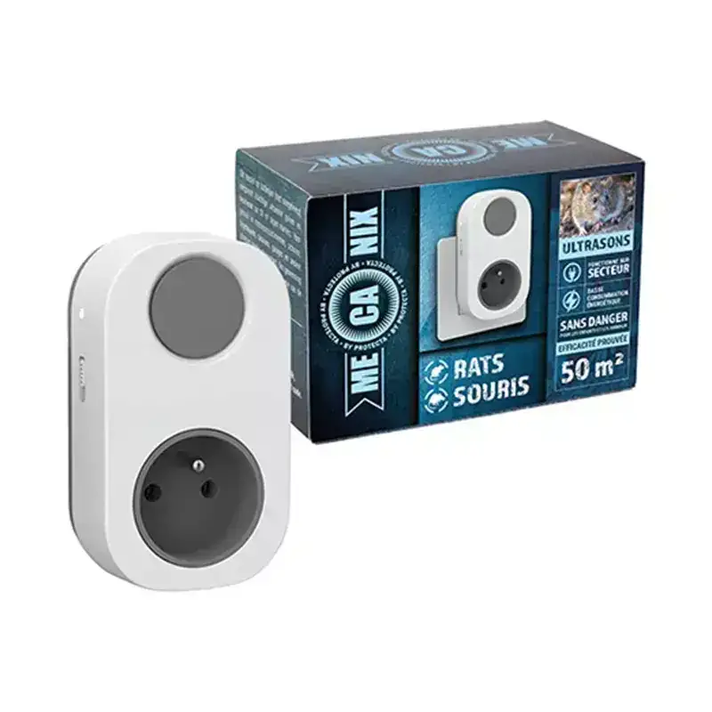 Ultrasoon verjager Rat en Muis 50m2 - 220V