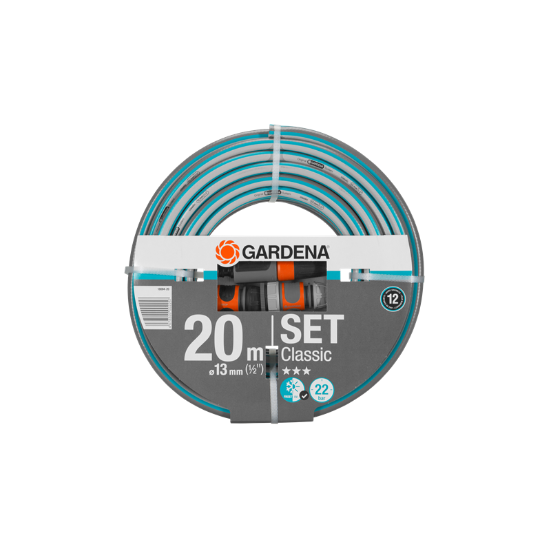 Classic tuinslang met aansluitarmaturen 13 mm (1/2") 20 m
