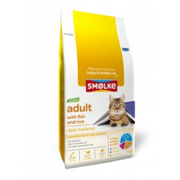 Smølke kat Adult vis en rijst  4 kg