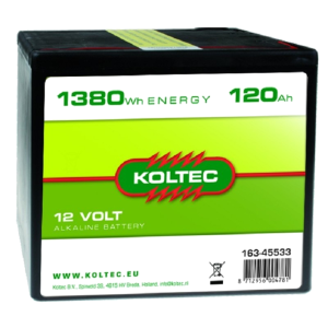 Batterij 12 Volt - 1380 Wh 120 Ah Alkaline