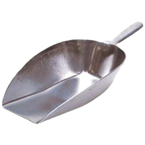 Aluminium voerschep plat 1.6kg