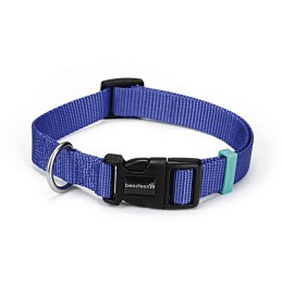 Honden halsband nylon blauw 10x 20-30