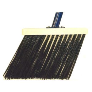 Schuine gootbezem zwart 40 cm